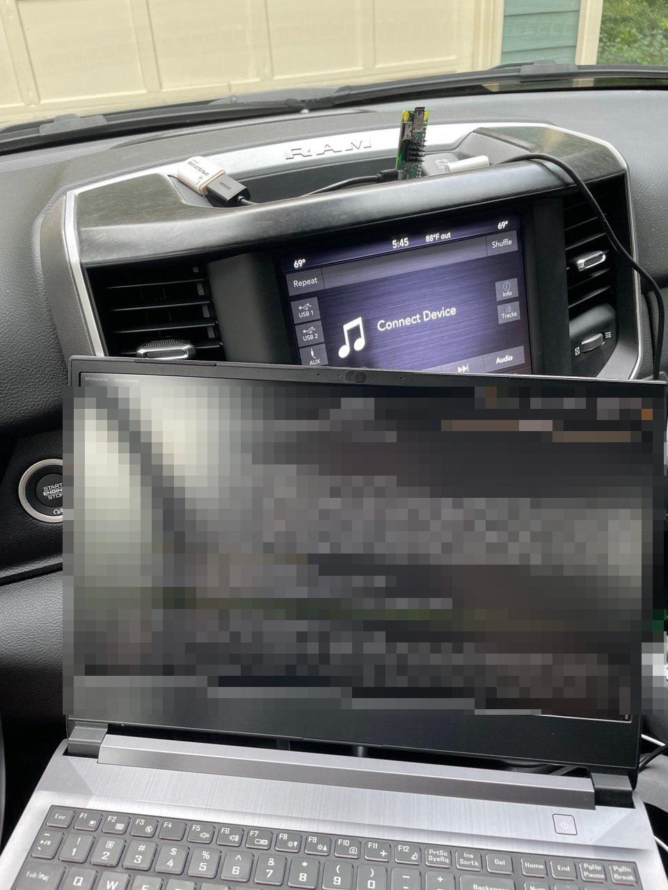 Truck workstation.